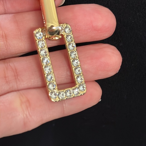 INC International Pavé Link Gold Layered Lariat Necklace - Picture 6 of 8